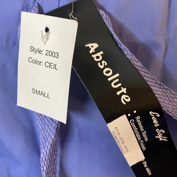 Absolute Medical Scrub Pants Blue Size Small - Picture 2 of 8